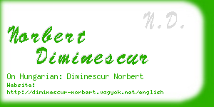norbert diminescur business card